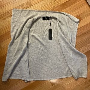 Black Goat Cashmere KNIT Vest with Shawl Collar